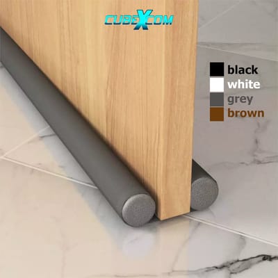 CUBEXCOM® Tochtstopper, Tochtstrips Voor Deuren, Tochtband, Tochtwering, Tochtrol, Niet klevende tochtstopper met dubbele deur onderafdichting,Effectieve Deurafdichting Tegen Koude Lucht En İnsecten, 1 STUKS, GRIJS