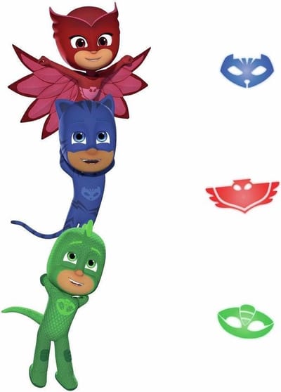 muurstickers PJ Masks vinyl 6 stuks