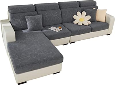 Rekbare Hoekbankhoes Antislip Bescherming voor Banken - Perfect voor Kinderen en Huisdieren (Grijs)