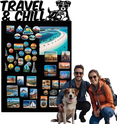 Anwicar Rechthoekige Magneet Bord - Magnetisch memobord - Magnetisch prikbord - Zwart - 31x50 cm
