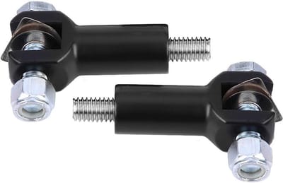 Motorfiets Voetsteunen - Achterzit Steunen - Comfortabel Rijden - Roestvrij Staal - 10mm Schroefdraad - Zwart