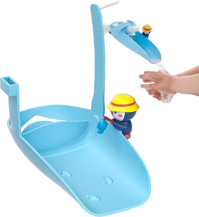 Kinderkraanadapter - Kraanverlenger Kinderen - Hygiëne Training - Vissen Pinguïn Design - 16 x 9.8 x 1 cm - Meerdere kleuren
