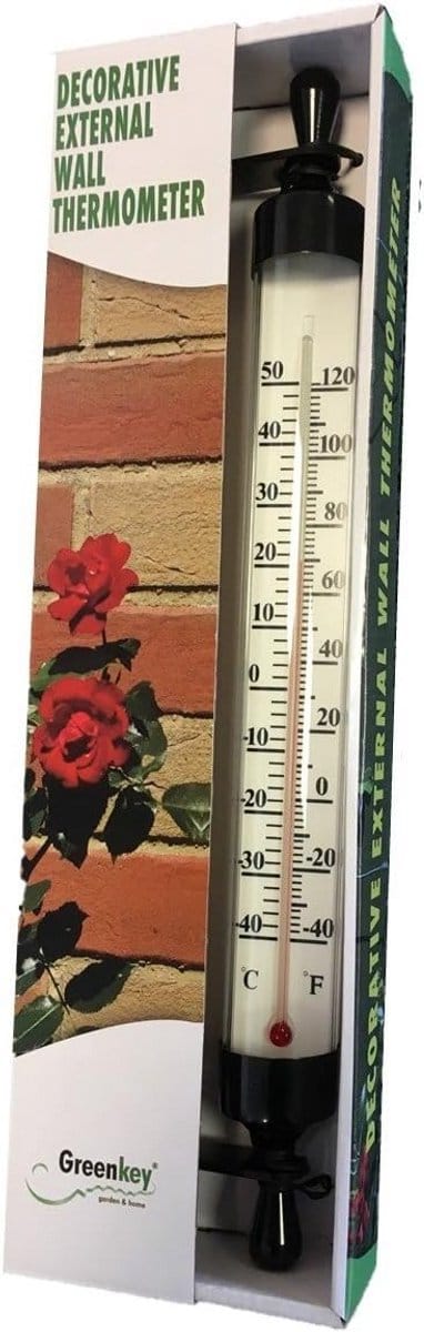 Buiten Thermometer met Aanpasbare Afleeshoek - Zwart - 40 cm