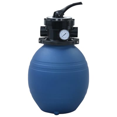 vidaXL - Zwembadzandfilter - met - 4-positie - ventiel - 300 - mm - blauw