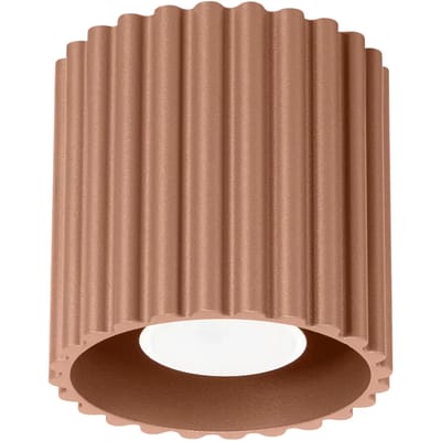 Sollux Lighting Plafondlamp Aura - GU10 - mokka - aluminium - 10x10x10cm