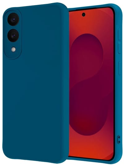 Hoesje - Geschikt voor Samsung Galaxy S25 Edge - Sterk & Shockproof - Hoes Cover - Siliconen Case - Donkerblauw