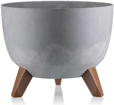 HowHomely Rosa Serie - Bloempot - Grijs Beton - 24xh15 cm