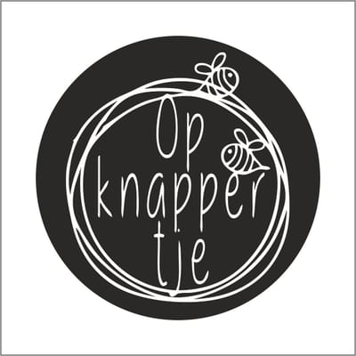 Sticker - "Opknappertje" - Etiketten - 47mm Rond - Wit/Zwart - 500 Stuks