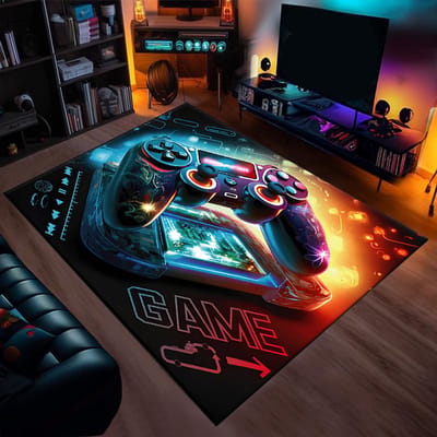Cyber-stijl - Gamecontroller/kamer slaapkamer vloermat/woonkamer volledige tapijt 80*120 CM