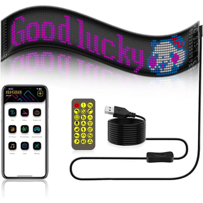 LED Flexibel Display APP BT Auto Reclame Scherm Volledige Kleur Intelligente Voertuig Sticker Zacht 16*96(120*595MM)