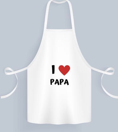 Akyol - i love papa Keukenschort - Vader - de liefste papa - vader cadeautjes - vaderdag - verjaardag - geschenk - kado - 82 bij 71 cm