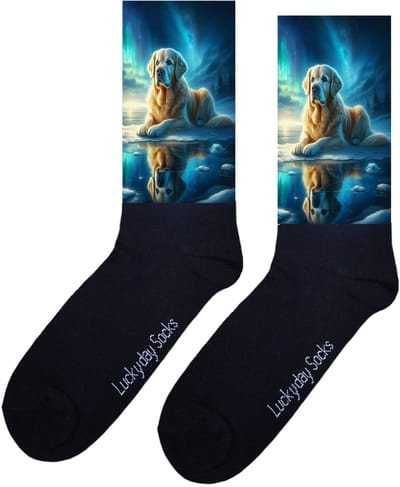 Labrador - Valentijn sokken - Verjaardag Cadeau - Grappige sokken - Leuke sokken - Hem Haar sokken - Kunst sokken - Vrolijke sokken - Hond - Ras - Sinterklaas cadeau - Kerst cadeau - Leuk Cadeau - Socks maken Happy - Maat 37-44