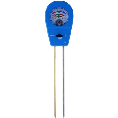 3-in-1 Bodemtest PH Vochtigheidsmeter Vruchtbaarheidstester Tuinplanten Bloemen Bodemmonitor Tool blauw