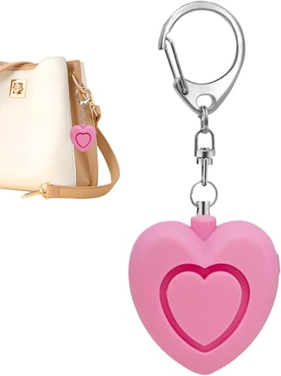 Persoonlijk Alarm - Veiligheidssleutelhanger - Persoonlijke Bescherming - 125 dB Geluid - 6x4.5x3 cm - Roze