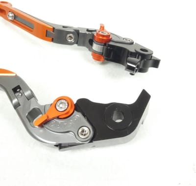 Levier frein droit pour moto KTM 1190 Adventure alu CNC gris titane orange Neuf