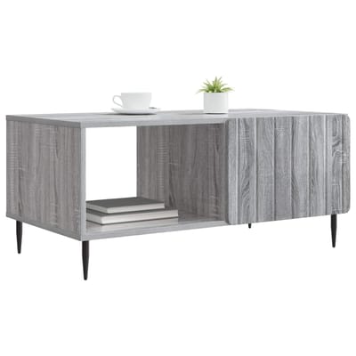 vidaXL - Salontafel - Grijs - Sonoma - 90 - x - 50 - x - 40 - cm - Bewerkt - hout