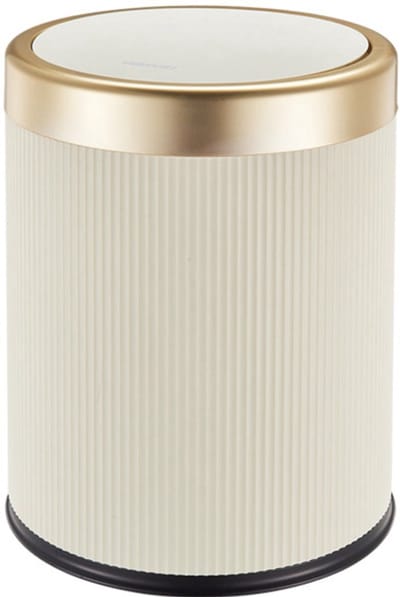 Druk Op Pop-Up Deksel Vuilnisbak, Vuilnisbak, Woonkamer, Keuken En Badkamer (Beige)