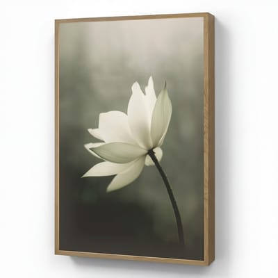 Wandlamp 70x100 cm - Oplaadbaar - Wit - Lotus - Donker - Bloem - Wandlampen binnen woonkamer - Slaapkamer lamp - Decoratieve nachtlamp - Vloerlamp draadloos