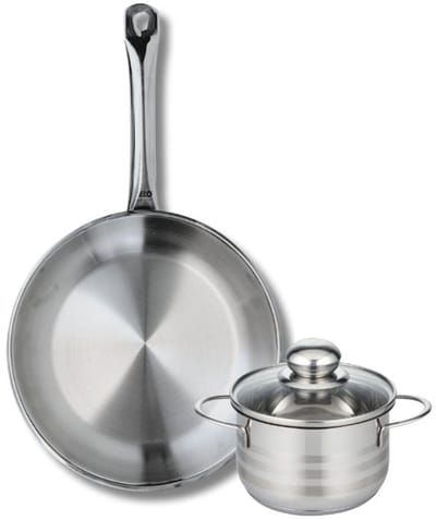 Set van 1 Koekenpan 28 cm en 1 braadpan 14 cm Elo Profi Brillant