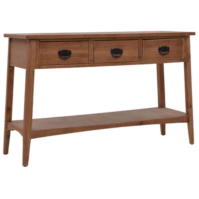 vidaXL - Wandtafel - 126x40x77,5 - cm - massief - vurenhout - bruin