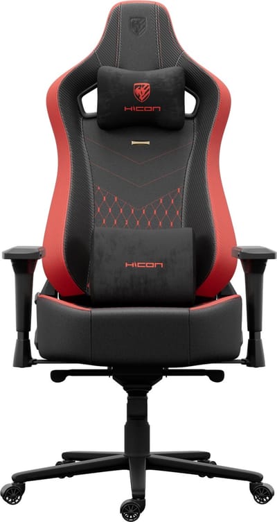 HICON® - Ergonomische Bureaustoel - Legend Serie Legenda - Kunstleren - Directiestoel met 4D Armleuningen & Verstelbare Lendensteun - Rood