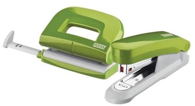 Bureauset met Nietmachine en Perforator - Inclusief 1000 Nietjes - Groen