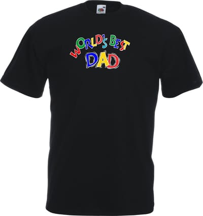 Mijncadeautje - Unisex T-shirt - World´s Best Dad - zwart - maat M
