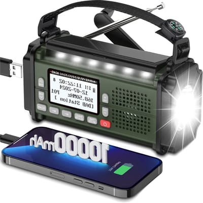 Lexium Noodradio solar opwindbaar - Radio - Noodradio - Weerradio - Radio voor Noodgevallen - Nood - Muziek - Nieuws - Noodpakket - Rampen - Praktisch - Zonneenergie