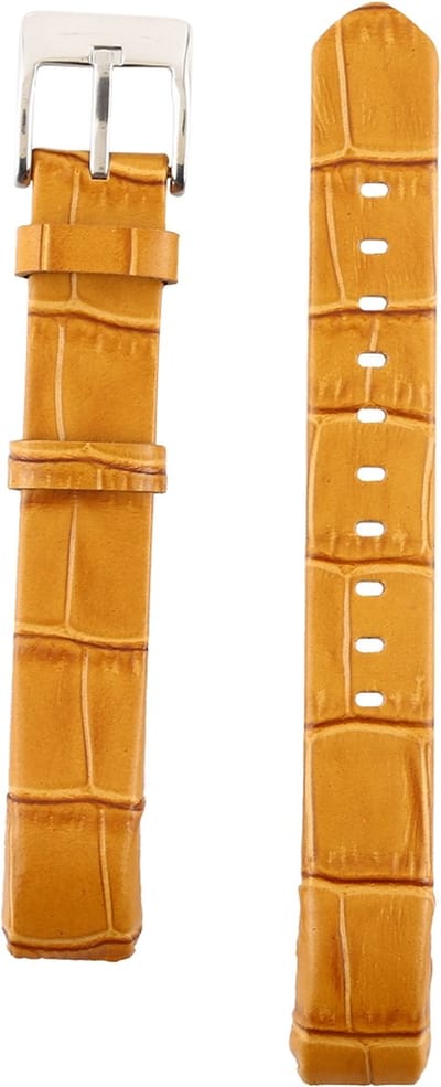 By Qubix - Compatible Fitbit bandje - Lederen bandje Geschikt voor Fitbit Alta - Lichtbruin Crocodile Smartwatch bandje