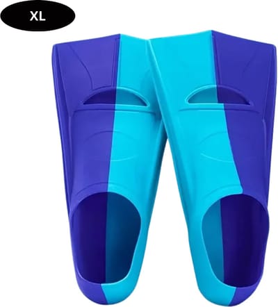 Livano Zwemvliezen Voor Kinderen & Volwassenen - Flippers - Zwemflippers - Snorkelset - Licht/donkerblauw - Maat XL