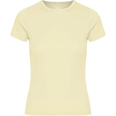 Dames-T-shirt Colorful Standard Rib Soft Yellow