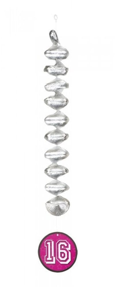 Set 2 decoratiespiralen - Sweet 16 - 60cm