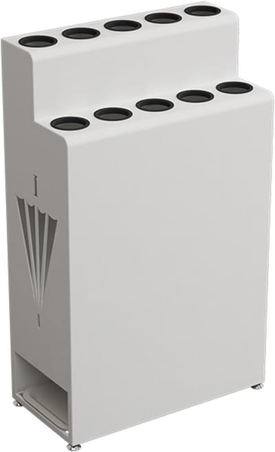 Paraplurek - Parapluhouder - Entree Organiseren - Dubbellaags Ontwerp - 40x20x60cm - Wit