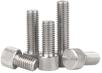Dailygoods- Kartelschroef roestvrij staal - Gekartelde kop - M6x30mm - 4 stuks - Handmatig aan te trekken - Duurzaam en slijtvast - Handgreepschroef