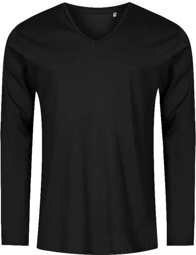 Promodoro Men´s V-Neck T-Shirt Long Sleeve XO1460 - Black - 3XL