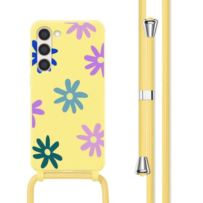 imoshion Hoesje - Geschikt voor Samsung Galaxy S23 - Siliconen design hoesje met koord - Yellow Flower Distance