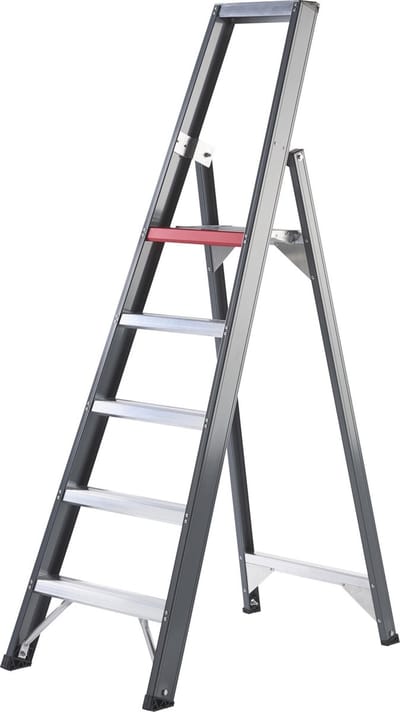 Altrex Falco 5 treeds - Enkel oploobare industrietrap - Werkhoogte 3.20m - Opberghoogte 1.94m
