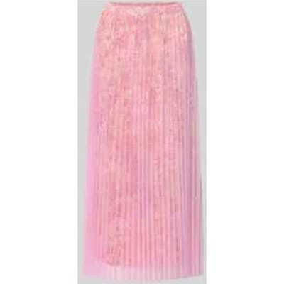 regular fit midirok in plissé-look