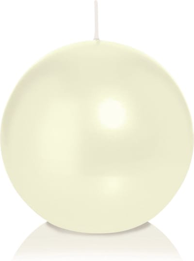 Trend Candles Bolkaars glad - parelmoer - 8 cm - 25 branduren - ronde kaarsen
