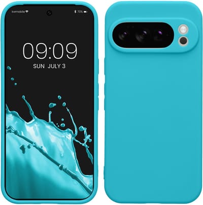 kwmobile telefoonhoesje geschikt voor Google Pixel 10 Pro - Hoesje voor smartphone - Precisie camera uitsnede - In ijsblauw
