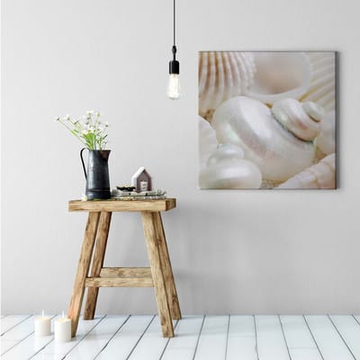 Canvas print DD123268 Pearls A.S. Création 0,5 x 0,5 m Wit Kantoor Hal/Gang Keuken Slaapkamer Woonkamer
