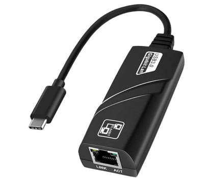 Glaabit USB C naar RJ45 Gigabit Ethernet Adapter – 10/100/1000 Mbps – Realtek RTL8153B – Plug & Play