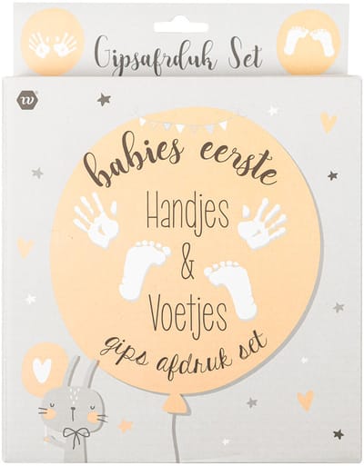 Gipsafdruk set baby - Baby Handafdruk & Voetafdruk Set - Kraamcadeau - Babyshower Cadeau - Vereeuwig de hand en/of voetafdruk van je kindje in gips