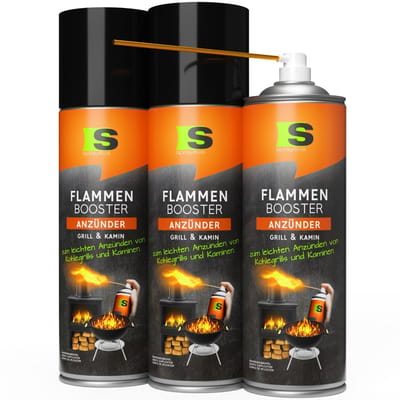 Spraytive 3x 500ml BBQ aanmaak spray grillaansteker voor houtskool en open haard snelle ontsteking met veiligheidsbuis