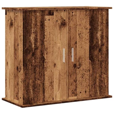 vidaXL - Aquariumstandaard - 81x36x73 - cm - bewerkt - hout - oud - houtkleurig