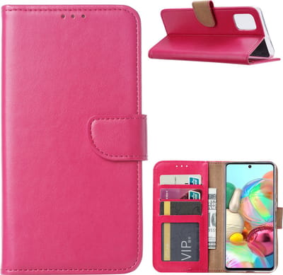 Hoesje Geschikt Voor Samsung Galaxy A71 Portemonnee / Boek hoesje - Roze