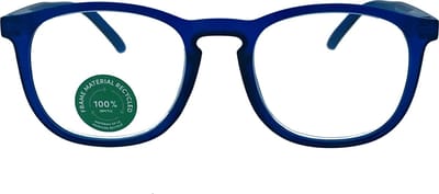 Noci Eyewear RKCE030 gerecyclede leesbril +1.00 - mat donkerblauw - incl. opbergzakje