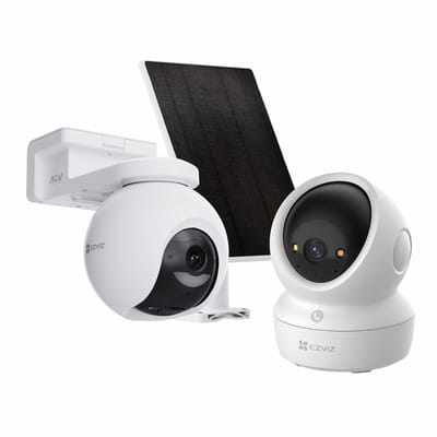 EZVIZ HB8 Pro 4K Kit Beveiligingscamera + H6C Pro 4K Binnencamera – Incl. 5W Zonnepaneel 360° Pan & Tilt – AI Detectie & Human Detection - Draadloos