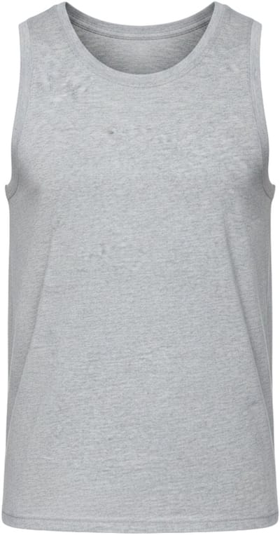 OMBRE Tanktop - Regular Fit - Katoen - Mouwloos Grijs Gemêleerd S