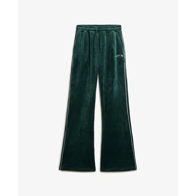 Superdry Broek Country Club Velour Rechte Joggingbroek W7011274a 27e Enamel Green Dames Maat - XS